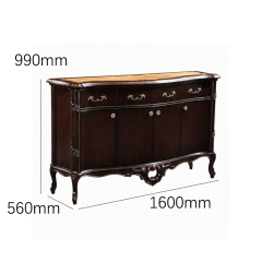 American Empire Bow-Front Sideboard | Luxury Classical Inlaid Dining Buffet with Silver Hardware - EKAR,EKAR FURNITURE CO.,LTD,American Empire Bow-Front Sideboard | Luxury Classical Inlaid Dining Buffet with Silver Hardware - EKAR,foshan furniture factory,custom Furniture factory,china furniture factory