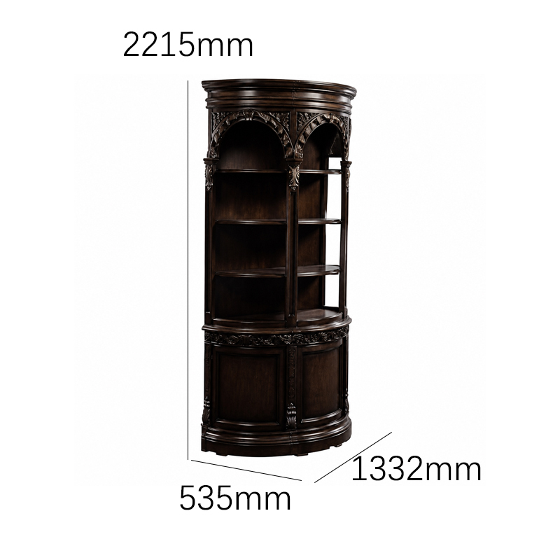 Empire Archway Display Sideboard | Luxury American Classical Curved China Cabinet - EKAR FURNITURE,EKAR FURNITURE CO.,LTD,Empire Archway Display Sideboard | Luxury American Classical Curved China Cabinet - EKAR FURNITURE,foshan furniture factory,custom Furniture factory,china furniture factory
