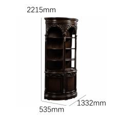Empire Archway Display Sideboard | Luxury American Classical Curved China Cabinet - EKAR FURNITURE,EKAR FURNITURE CO.,LTD,Empire Archway Display Sideboard | Luxury American Classical Curved China Cabinet - EKAR FURNITURE,foshan furniture factory,custom Furniture factory,china furniture factory
