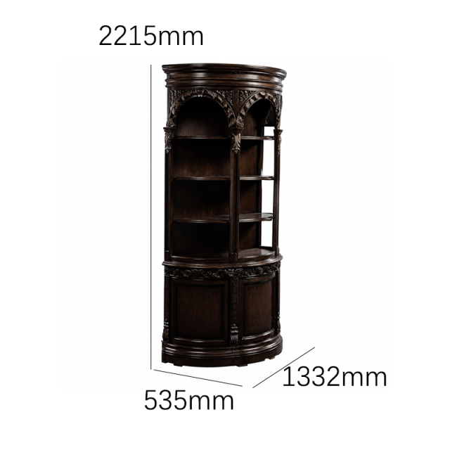 Empire Archway Display Sideboard | Luxury American Classical Curved China Cabinet - EKAR FURNITURE,EKAR FURNITURE CO.,LTD,Empire Archway Display Sideboard | Luxury American Classical Curved China Cabinet - EKAR FURNITURE,foshan furniture factory,custom Furniture factory,china furniture factory