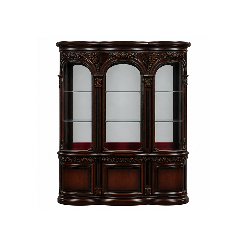 Versailles Triple-Arch Serpentine China Cabinet | Luxury French Classical Mirrored Display Sideboard,EKAR FURNITURE CO.,LTD,Versailles Triple-Arch Serpentine China Cabinet | Luxury French Classical Mirrored Display Sideboard,foshan furniture factory,custom Furniture factory,china furniture factory