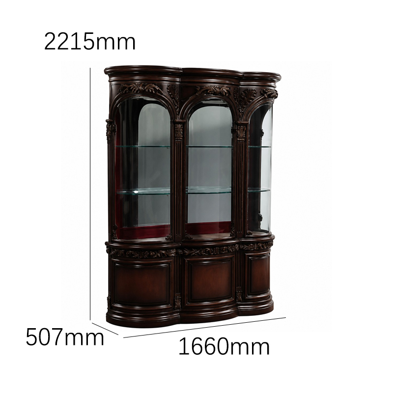 Versailles Triple-Arch Serpentine China Cabinet | Luxury French Classical Mirrored Display Sideboard,EKAR FURNITURE CO.,LTD,Versailles Triple-Arch Serpentine China Cabinet | Luxury French Classical Mirrored Display Sideboard,foshan furniture factory,custom Furniture factory,china furniture factory