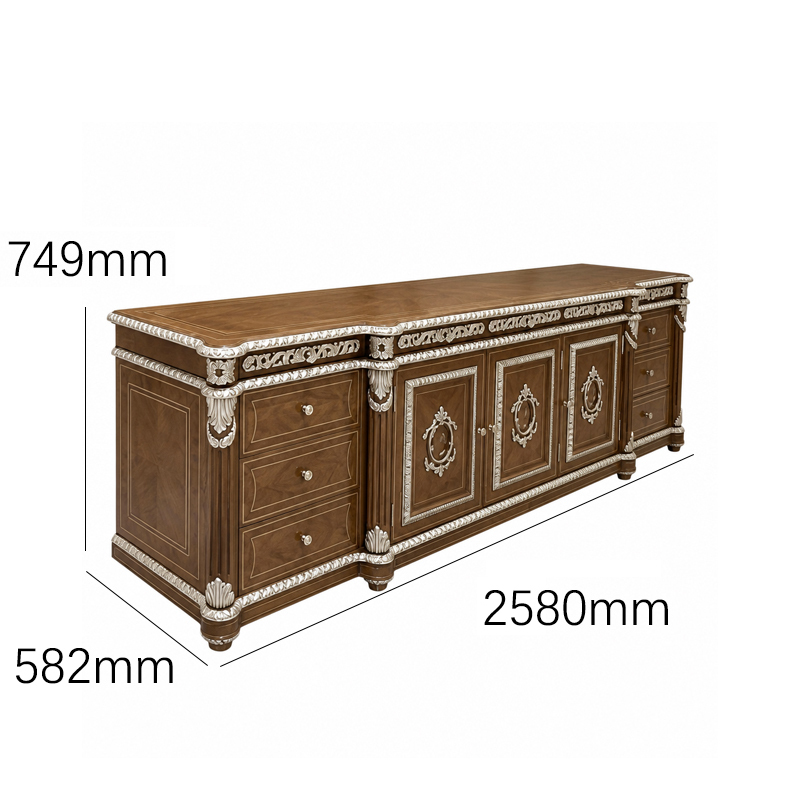 American Empire Gilded Credenza TV Cabinet | Luxury Classical Urn-Medallion Media Console - EKAR FURNITURE,EKAR FURNITURE CO.,LTD,American Empire Gilded Credenza TV Cabinet | Luxury Classical Urn-Medallion Media Console - EKAR FURNITURE,foshan furniture factory,custom Furniture factory,china furniture factory