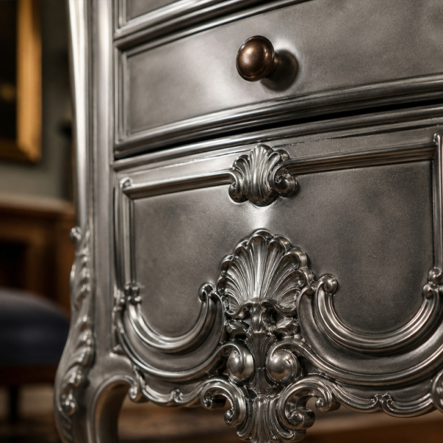 Silver Regent Rococo Writing Desk | Luxury French Classical Antiqued Pewter Executive Desk - EKAR,EKAR FURNITURE CO.,LTD,Silver Regent Rococo Writing Desk | Luxury French Classical Antiqued Pewter Executive Desk - EKAR,foshan furniture factory,custom Furniture factory,china furniture factory
