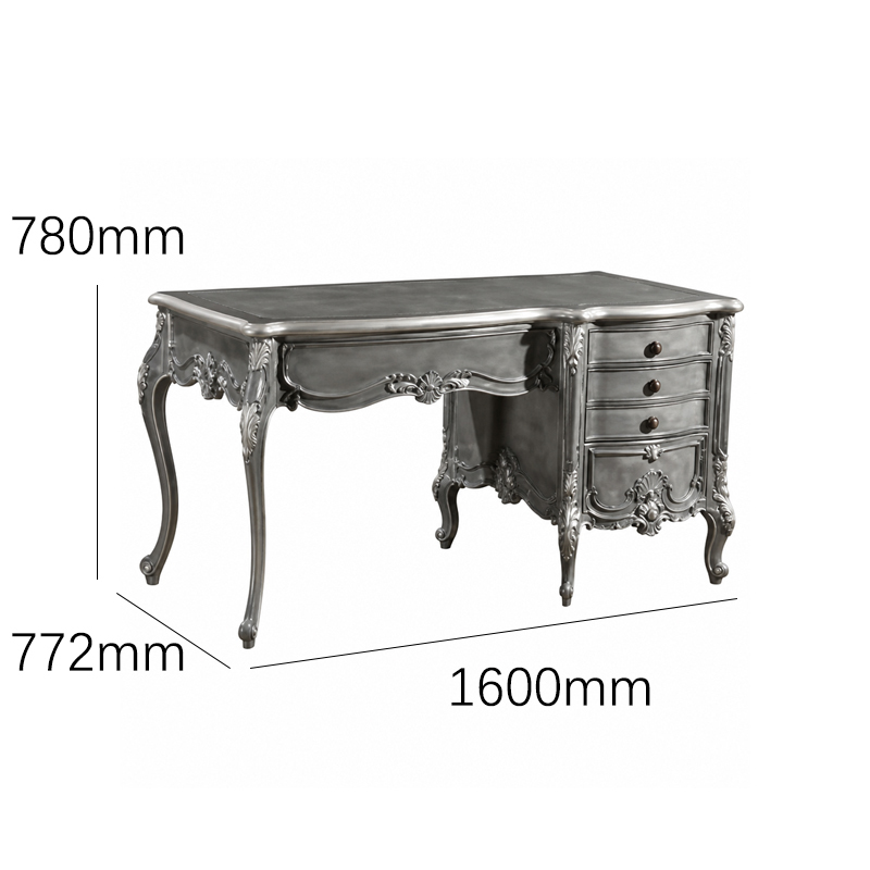 Silver Regent Rococo Writing Desk | Luxury French Classical Antiqued Pewter Executive Desk - EKAR,EKAR FURNITURE CO.,LTD,Silver Regent Rococo Writing Desk | Luxury French Classical Antiqued Pewter Executive Desk - EKAR,foshan furniture factory,custom Furniture factory,china furniture factory