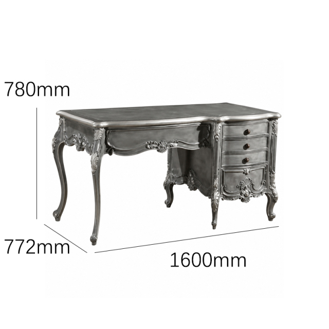 Silver Regent Rococo Writing Desk | Luxury French Classical Antiqued Pewter Executive Desk - EKAR,EKAR FURNITURE CO.,LTD,Silver Regent Rococo Writing Desk | Luxury French Classical Antiqued Pewter Executive Desk - EKAR,foshan furniture factory,custom Furniture factory,china furniture factory