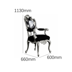 Silver Rococo Rose Accent Office Chair | Luxury French Classical Black Velvet Study Seating - EKAR,EKAR FURNITURE CO.,LTD,Silver Rococo Rose Accent Office Chair | Luxury French Classical Black Velvet Study Seating - EKAR,foshan furniture factory,custom Furniture factory,china furniture factory