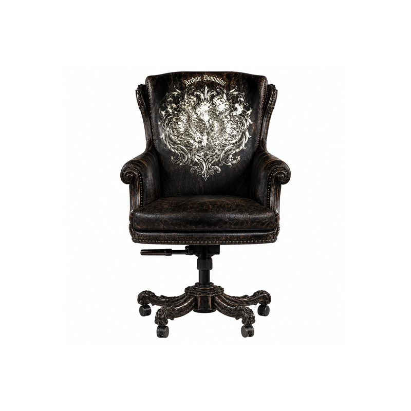 Medallion Classical Swivel Office Chair | Luxury French Neoclassical Leather Desk Chair - EKAR FURNITURE,EKAR FURNITURE CO.,LTD,Medallion Classical Swivel Office Chair | Luxury French Neoclassical Leather Desk Chair - EKAR FURNITURE,foshan furniture factory,custom Furniture factory,china furniture factory