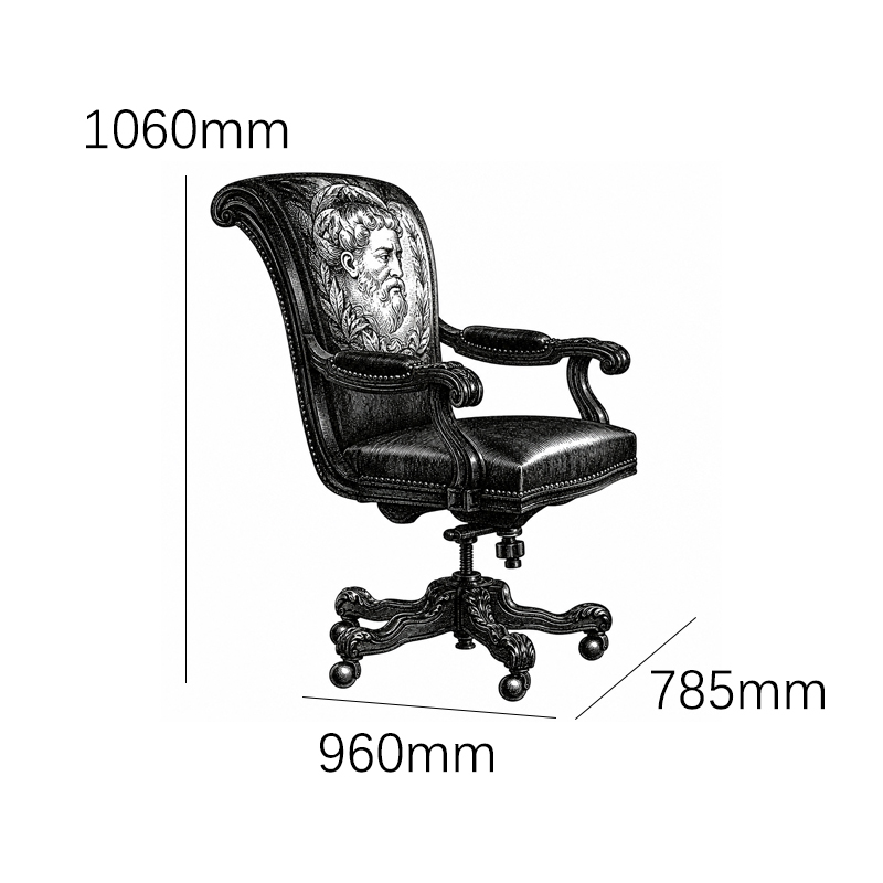 Medallion Classical Swivel Office Chair | Luxury French Neoclassical Leather Desk Chair - EKAR FURNITURE,EKAR FURNITURE CO.,LTD,Medallion Classical Swivel Office Chair | Luxury French Neoclassical Leather Desk Chair - EKAR FURNITURE,foshan furniture factory,custom Furniture factory,china furniture factory