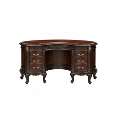 Versailles Kidney-Shape Executive Desk | Luxury French Classical Carved Leather-Top Writing Table - EKAR,EKAR FURNITURE CO.,LTD,Versailles Kidney-Shape Executive Desk | Luxury French Classical Carved Leather-Top Writing Table - EKAR,foshan furniture factory,custom Furniture factory,china furniture factory