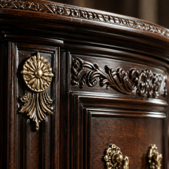 Versailles Kidney-Shape Executive Desk | Luxury French Classical Carved Leather-Top Writing Table - EKAR,EKAR FURNITURE CO.,LTD,Versailles Kidney-Shape Executive Desk | Luxury French Classical Carved Leather-Top Writing Table - EKAR,foshan furniture factory,custom Furniture factory,china furniture factory