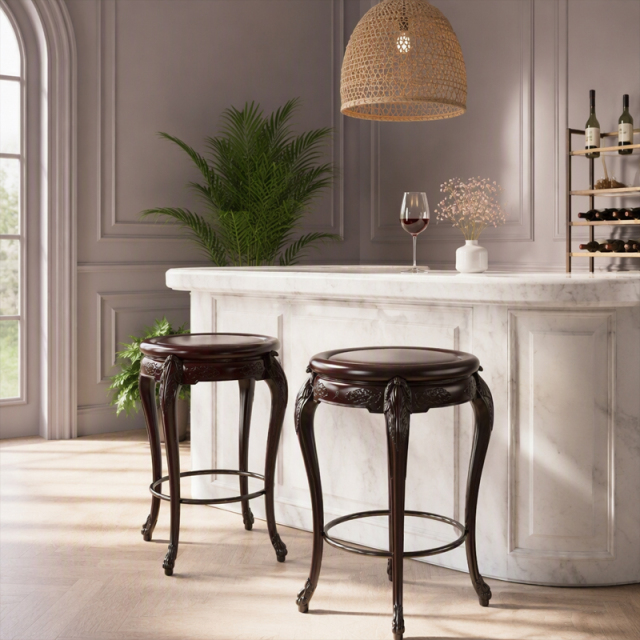 Versailles Floral-Carved Plant Stand | Luxury French Classical Circular Display Pedestal - EKAR FURNITURE,EKAR FURNITURE CO.,LTD,Versailles Floral-Carved Plant Stand | Luxury French Classical Circular Display Pedestal - EKAR FURNITURE,foshan furniture factory,custom Furniture factory,china furniture factory