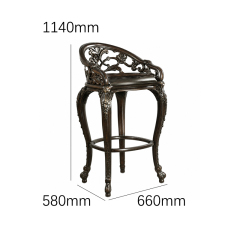 Versailles Palmette-Crest Bar Stool | Luxury French Classical Carved Leather Counter Stool - EKAR,EKAR FURNITURE CO.,LTD,Versailles Palmette-Crest Bar Stool | Luxury French Classical Carved Leather Counter Stool - EKAR,foshan furniture factory,custom Furniture factory,china furniture factory