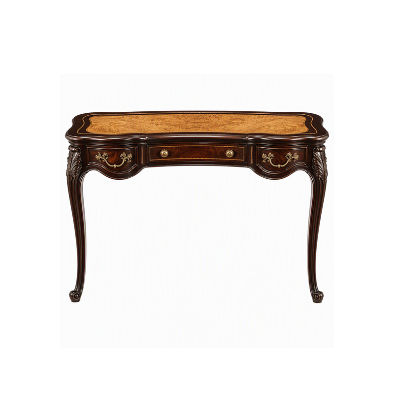 Burl-Wood Serpentine Writing Desk | Luxury French Provincial Curved Executive Desk - EKAR FURNITURE,EKAR FURNITURE CO.,LTD,Burl-Wood Serpentine Writing Desk | Luxury French Provincial Curved Executive Desk - EKAR FURNITURE,foshan furniture factory,custom Furniture factory,china furniture factory