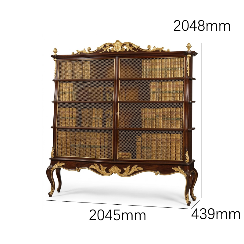 Versailles Gilded Open Bookcase | Luxury French Classical Diamond-Lattice Display Shelving - EKAR,EKAR FURNITURE CO.,LTD,Versailles Gilded Open Bookcase | Luxury French Classical Diamond-Lattice Display Shelving - EKAR,foshan furniture factory,custom Furniture factory,china furniture factory