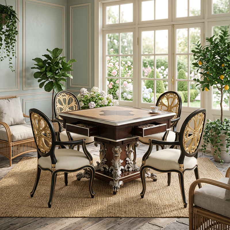Versailles Gilded Fleur-de-Lis Game Chair | Luxury French Classical Ikat-Upholstered Armchair - EKAR,EKAR FURNITURE CO.,LTD,Versailles Gilded Fleur-de-Lis Game Chair | Luxury French Classical Ikat-Upholstered Armchair - EKAR,foshan furniture factory,custom Furniture factory,china furniture factory