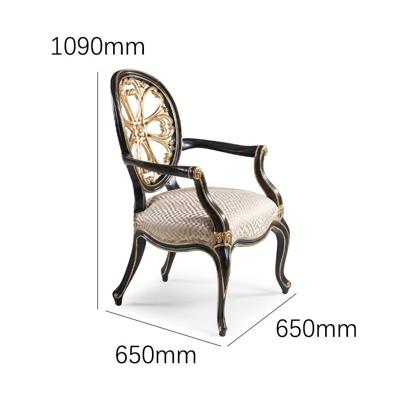 Versailles Gilded Fleur-de-Lis Game Chair | Luxury French Classical Ikat-Upholstered Armchair - EKAR,EKAR FURNITURE CO.,LTD,Versailles Gilded Fleur-de-Lis Game Chair | Luxury French Classical Ikat-Upholstered Armchair - EKAR,foshan furniture factory,custom Furniture factory,china furniture factory