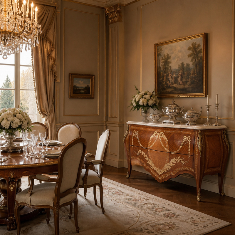 Louis XV Bombe Marquetry Commode | Luxury French Classical Two-Drawer Marble-Top Sideboard - EKAR,EKAR FURNITURE CO.,LTD,Louis XV Bombe Marquetry Commode | Luxury French Classical Two-Drawer Marble-Top Sideboard - EKAR,foshan furniture factory,custom Furniture factory,china furniture factory