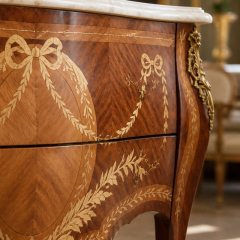 Louis XV Bombe Marquetry Commode | Luxury French Classical Two-Drawer Marble-Top Sideboard - EKAR,EKAR FURNITURE CO.,LTD,Louis XV Bombe Marquetry Commode | Luxury French Classical Two-Drawer Marble-Top Sideboard - EKAR,foshan furniture factory,custom Furniture factory,china furniture factory