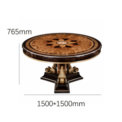 Empire Compass-Rose Round Dining Table | Luxury French Classical Burl & Gold Pedestal Table - EKAR,EKAR FURNITURE CO.,LTD,Empire Compass-Rose Round Dining Table | Luxury French Classical Burl & Gold Pedestal Table - EKAR,foshan furniture factory,custom Furniture factory,china furniture factory