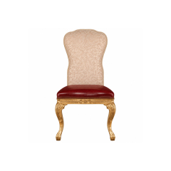 Chateau Damask &amp; Leather Dining Chair | Luxury French Classical Gilded Cabriole Seating - EKAR FURNITURE,EKAR FURNITURE CO.,LTD,Chateau Damask &amp; Leather Dining Chair | Luxury French Classical Gilded Cabriole Seating - EKAR FURNITURE,foshan furniture factory,custom Furniture factory,china furniture factory
