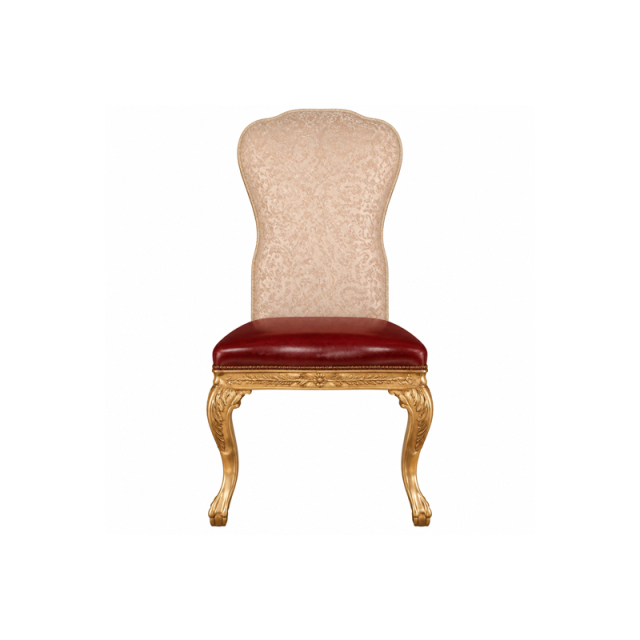 Chateau Damask &amp; Leather Dining Chair | Luxury French Classical Gilded Cabriole Seating - EKAR FURNITURE,EKAR FURNITURE CO.,LTD,Chateau Damask &amp; Leather Dining Chair | Luxury French Classical Gilded Cabriole Seating - EKAR FURNITURE,foshan furniture factory,custom Furniture factory,china furniture factory