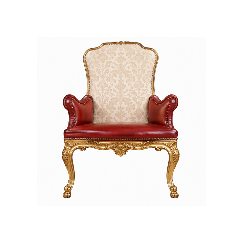 Chateau Damask &amp; Leather Dining Chair | Luxury French Classical Gilded Cabriole Seating - EKAR FURNITURE,EKAR FURNITURE CO.,LTD,Chateau Damask &amp; Leather Dining Chair | Luxury French Classical Gilded Cabriole Seating - EKAR FURNITURE,foshan furniture factory,custom Furniture factory,china furniture factory