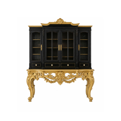 Chateau Noir &amp; Gold Grand Vitrine Wine Cabinet | Luxury French Rococo Glass Display Cellar - EKAR,EKAR FURNITURE CO.,LTD,Chateau Noir &amp; Gold Grand Vitrine Wine Cabinet | Luxury French Rococo Glass Display Cellar - EKAR,foshan furniture factory,custom Furniture factory,china furniture factory