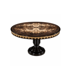 Aurelian Acanthus Marquetry Round Dining Table | Luxury French Neoclassical Gilded Pedestal Table - EKAR,EKAR FURNITURE CO.,LTD,Aurelian Acanthus Marquetry Round Dining Table | Luxury French Neoclassical Gilded Pedestal Table - EKAR,foshan furniture factory,custom Furniture factory,china furniture factory