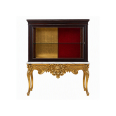 Soleil d'Or Gold-Mask Vitrine Wine Cabinet | Luxury French Baroque Velvet &amp; Gilt Display Cellar - EKAR,EKAR FURNITURE CO.,LTD,Soleil d'Or Gold-Mask Vitrine Wine Cabinet | Luxury French Baroque Velvet &amp; Gilt Display Cellar - EKAR,foshan furniture factory,custom Furniture factory,china furniture factory