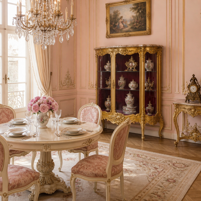 Chateau Tripartite Rococo Glass Vitrine | Luxury French Classical Gilt Marble-Top Display Cabinet - EKAR,MY SHOP,Chateau Tripartite Rococo Glass Vitrine | Luxury French Classical Gilt Marble-Top Display Cabinet - EKAR,foshan furniture factory,custom Furniture factory,china furniture factory