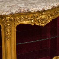 Chateau Tripartite Rococo Glass Vitrine | Luxury French Classical Gilt Marble-Top Display Cabinet - EKAR,MY SHOP,Chateau Tripartite Rococo Glass Vitrine | Luxury French Classical Gilt Marble-Top Display Cabinet - EKAR,foshan furniture factory,custom Furniture factory,china furniture factory
