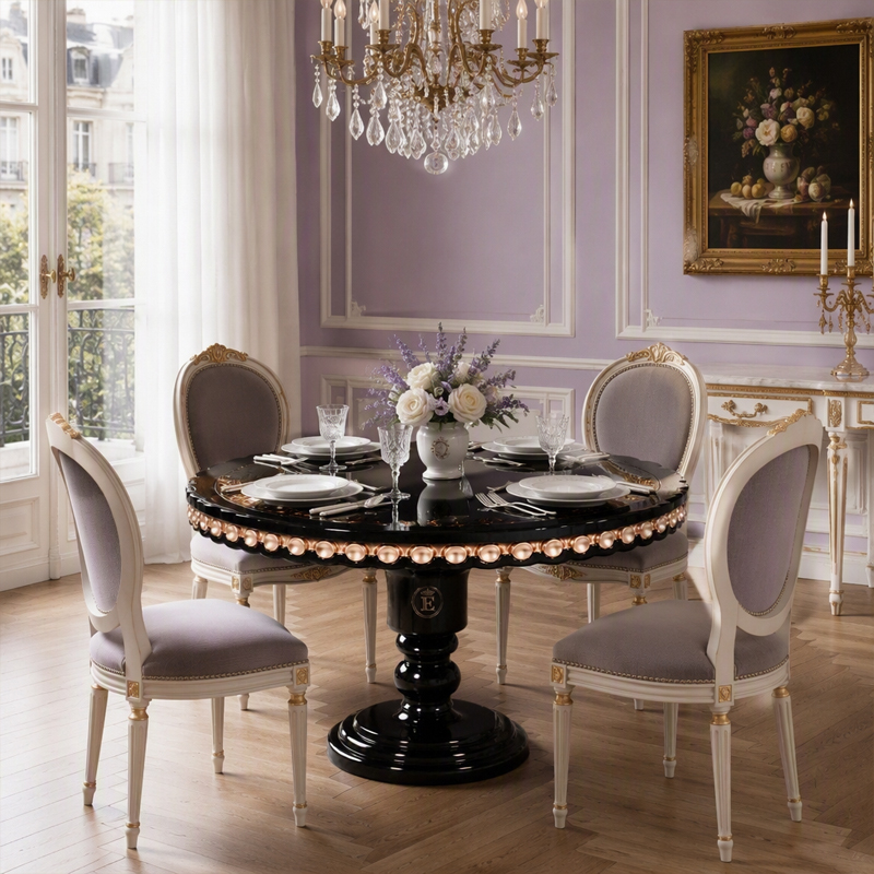 EKAR Crown Black & Rose-Gold Dining Table | Luxury French Classical Dessert Display Pedestal - EKAR,EKAR FURNITURE CO.,LTD,EKAR Crown Black & Rose-Gold Cake Stand | Luxury French Classical Dessert Display Pedestal - EKAR,foshan furniture factory,custom Furniture factory,china furniture factory