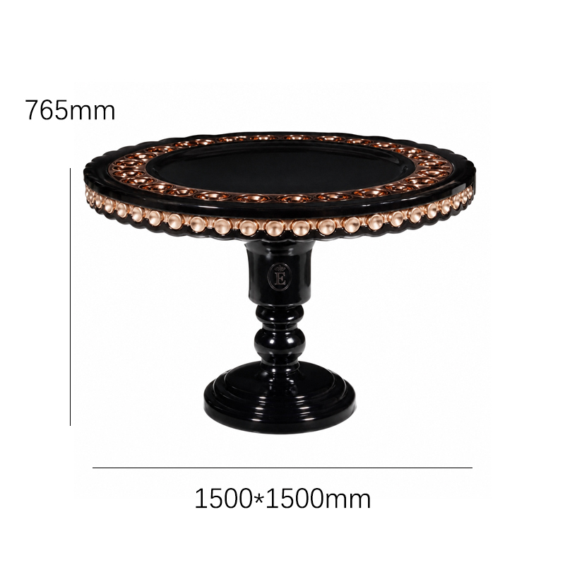 EKAR Crown Black & Rose-Gold Dining Table | Luxury French Classical Dessert Display Pedestal - EKAR,EKAR FURNITURE CO.,LTD,EKAR Crown Black & Rose-Gold Cake Stand | Luxury French Classical Dessert Display Pedestal - EKAR,foshan furniture factory,custom Furniture factory,china furniture factory