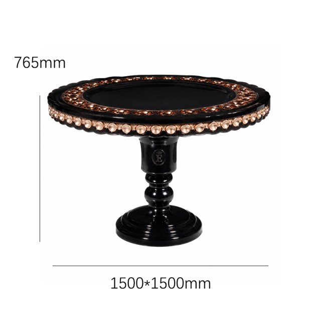 EKAR Crown Black & Rose-Gold Dining Table | Luxury French Classical Dessert Display Pedestal - EKAR,EKAR FURNITURE CO.,LTD,EKAR Crown Black & Rose-Gold Cake Stand | Luxury French Classical Dessert Display Pedestal - EKAR,foshan furniture factory,custom Furniture factory,china furniture factory