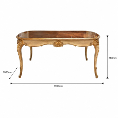 Aurelia French Style Gold Leaf Dining Table – Hand-Carved Burl Wood Luxury Table,MY SHOP,Aurelia French Style Gold Leaf Dining Table – Hand-Carved Burl Wood Luxury Table,foshan furniture factory,custom Furniture factory,china furniture factory