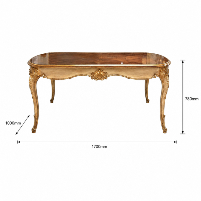 Aurelia French Style Gold Leaf Dining Table – Hand-Carved Burl Wood Luxury Table,MY SHOP,Aurelia French Style Gold Leaf Dining Table – Hand-Carved Burl Wood Luxury Table,foshan furniture factory,custom Furniture factory,china furniture factory