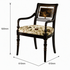 Celestial Garden Chinoiserie Panel-Back Armchair | Luxury French Oriental Black Lacquer Gold Artwork Seat,EKAR FURNITURE CO.,LTD,Celestial Garden Chinoiserie Panel-Back Armchair | Luxury French Oriental Black Lacquer Gold Artwork Seat,foshan furniture factory,custom Furniture factory,china furniture factory