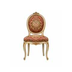 Chateau Rouge Damask Oval-Back Dining Chair | Luxury French Louis XV Gilded Accent Seating - EKAR,EKAR FURNITURE CO.,LTD,Chateau Rouge Damask Oval-Back Dining Chair | Luxury French Louis XV Gilded Accent Seating - EKAR,foshan furniture factory,custom Furniture factory,china furniture factory