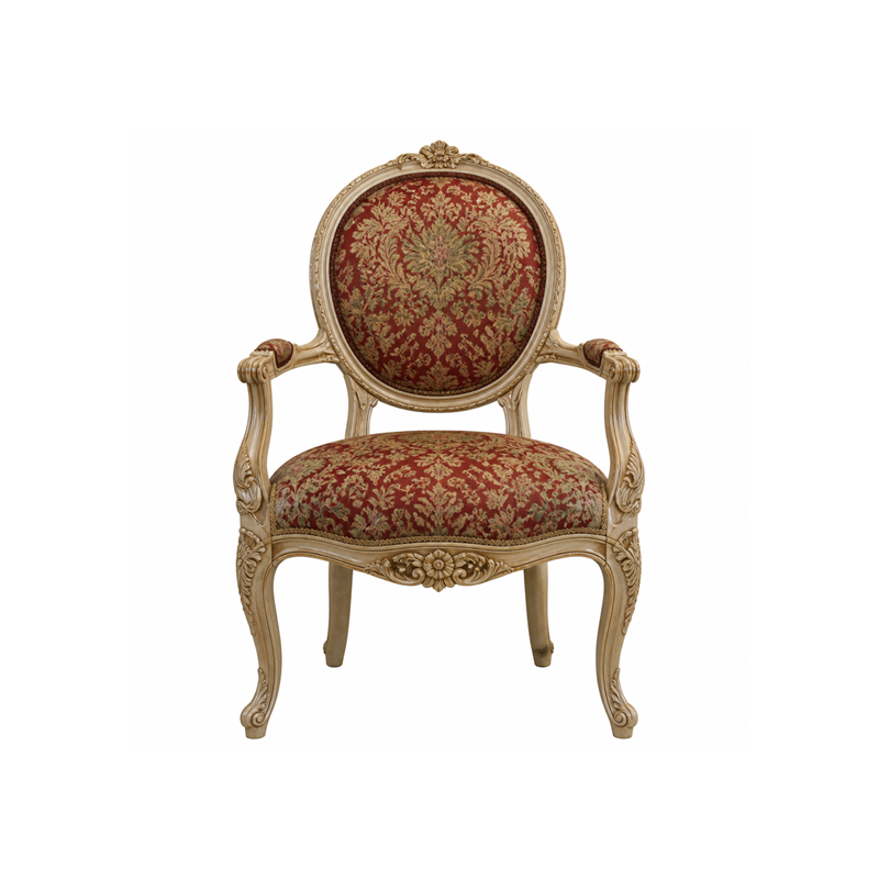 Chateau Rouge Damask Oval-Back Dining Chair | Luxury French Louis XV Gilded Accent Seating - EKAR,EKAR FURNITURE CO.,LTD,Chateau Rouge Damask Oval-Back Dining Chair | Luxury French Louis XV Gilded Accent Seating - EKAR,foshan furniture factory,custom Furniture factory,china furniture factory