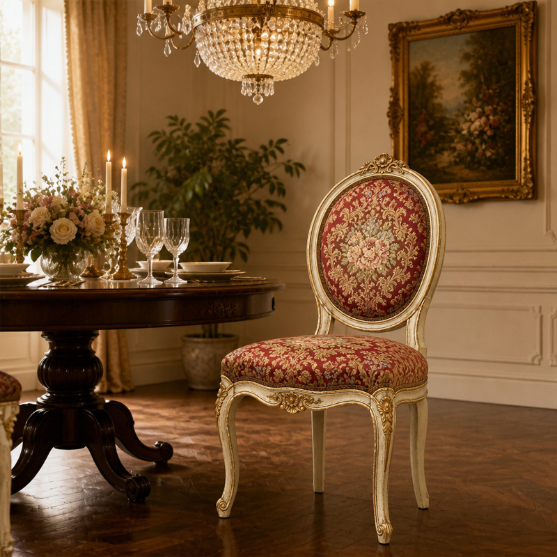 Chateau Rouge Damask Oval-Back Dining Chair | Luxury French Louis XV Gilded Accent Seating - EKAR,EKAR FURNITURE CO.,LTD,Chateau Rouge Damask Oval-Back Dining Chair | Luxury French Louis XV Gilded Accent Seating - EKAR,foshan furniture factory,custom Furniture factory,china furniture factory