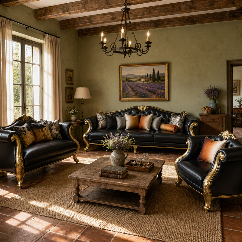 Palais Doré Black Tufted Camel-Back Sofa | Luxury Baroque Gilded Three-Seater with Shell Carving - EKAR,EKAR FURNITURE CO.,LTD,Palais Doré Black Tufted Camel-Back Sofa | Luxury Baroque Gilded Three-Seater with Shell Carving - EKAR,foshan furniture factory,custom Furniture factory,china furniture factory