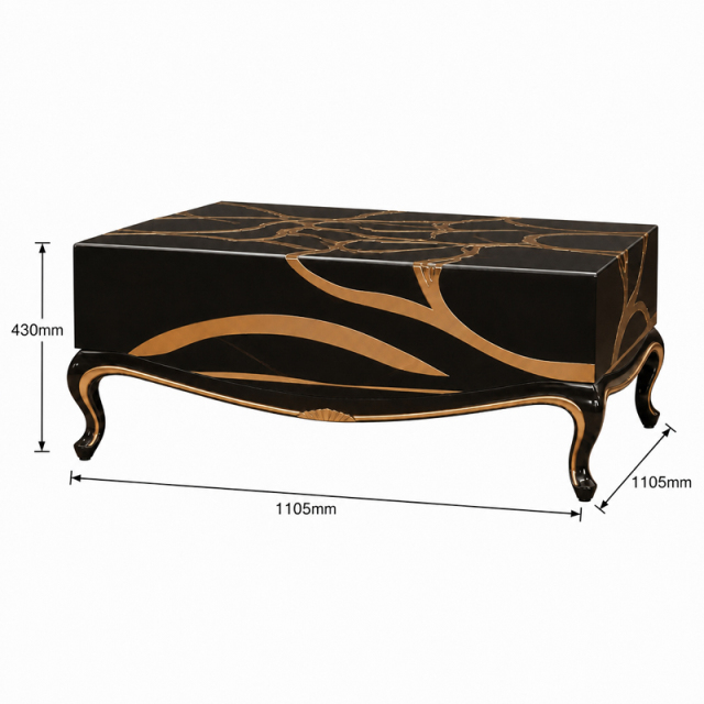 Gilded Vein Monolith Coffee Table | Luxury Black Lacquer &amp; Gold Inlay Statement Table - EKAR FURNITURE,EKAR FURNITURE CO.,LTD,Gilded Vein Monolith Coffee Table | Luxury Black Lacquer &amp; Gold Inlay Statement Table - EKAR FURNITURE,foshan furniture factory,custom Furniture factory,china furniture factory