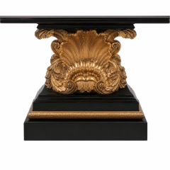 Rocaille D'Or Shell-Carved Entry Console Table | Luxury Baroque Black &amp; Gold Pedestal Table - EKAR,MY SHOP,Rocaille D'Or Shell-Carved Entry Console Table | Luxury Baroque Black &amp; Gold Pedestal Table - EKAR,foshan furniture factory,custom Furniture factory,china furniture factory