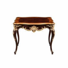 Fleuron Radiance Serpentine End Table | Luxury Rococo Marquetry Side Table with Gilded Apron - EKAR,EKAR FURNITURE CO.,LTD,Fleuron Radiance Serpentine End Table | Luxury Rococo Marquetry Side Table with Gilded Apron - EKAR,foshan furniture factory,custom Furniture factory,china furniture factory