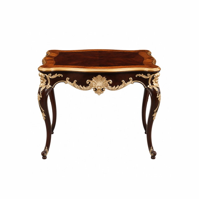 Fleuron Radiance Serpentine End Table | Luxury Rococo Marquetry Side Table with Gilded Apron - EKAR,EKAR FURNITURE CO.,LTD,Fleuron Radiance Serpentine End Table | Luxury Rococo Marquetry Side Table with Gilded Apron - EKAR,foshan furniture factory,custom Furniture factory,china furniture factory