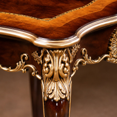 Fleuron Radiance Serpentine End Table | Luxury Rococo Marquetry Side Table with Gilded Apron - EKAR,EKAR FURNITURE CO.,LTD,Fleuron Radiance Serpentine End Table | Luxury Rococo Marquetry Side Table with Gilded Apron - EKAR,foshan furniture factory,custom Furniture factory,china furniture factory