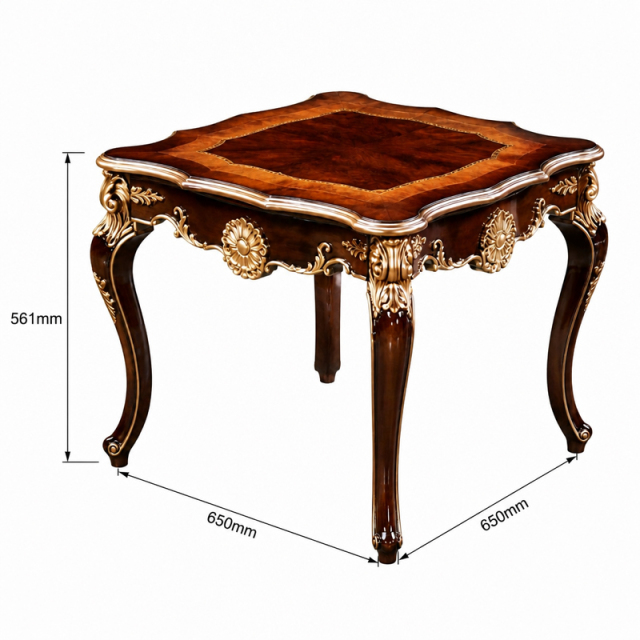 Fleuron Radiance Serpentine End Table | Luxury Rococo Marquetry Side Table with Gilded Apron - EKAR,EKAR FURNITURE CO.,LTD,Fleuron Radiance Serpentine End Table | Luxury Rococo Marquetry Side Table with Gilded Apron - EKAR,foshan furniture factory,custom Furniture factory,china furniture factory