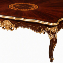 Rocaille Radiance Sunburst Coffee Table | Luxury Rococo Gilded Scalloped Table with Shell Carving - EKAR,EKAR FURNITURE CO.,LTD,Rocaille Radiance Sunburst Coffee Table | Luxury Rococo Gilded Scalloped Table with Shell Carving - EKAR,foshan furniture factory,custom Furniture factory,china furniture factory