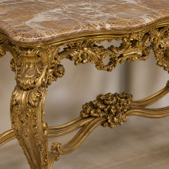 Mascarade Dorée Marble-Top Console Table | Luxury Rococo Gilded Entry Table with Mascaron Carving - EKAR,EKAR FURNITURE CO.,LTD,Mascarade Dorée Marble-Top Console Table | Luxury Rococo Gilded Entry Table with Mascaron Carving - EKAR,foshan furniture factory,custom Furniture factory,china furniture factory